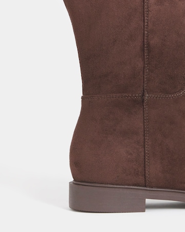 Anya Flat Stretch Knee High Boots - Wide Fit (E) & Curvy Calf