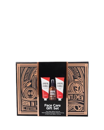Hawkins & Brimble Face Gift Set Box (Daily Moisturiser, facial Scrub, Face Wash)