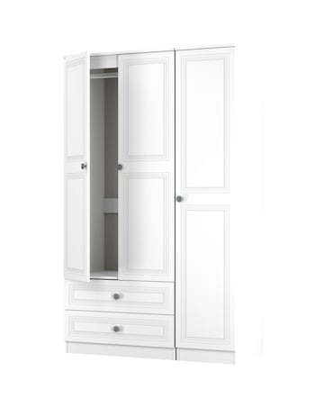 Richmond Triple Wardrobe with 2 Drawers