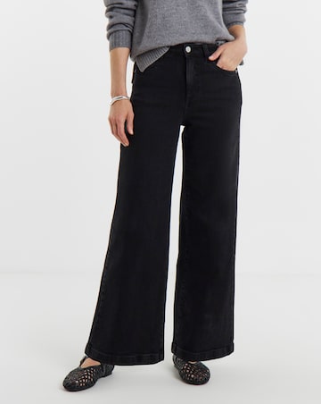 Magisculpt Washed Black Wide Leg Jeans