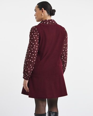 Simply Be Burgundy 2 in 1 Flippy Dress