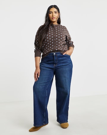 Polka Dot Button Cardigan