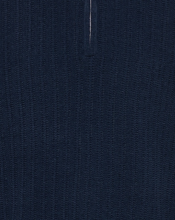 Only & Sons Emil Zip Polo Knit Jumper - Blue
