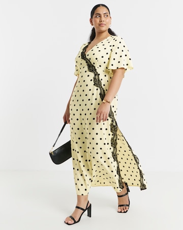 Simply Be Asymmetric Lace Detail Dress