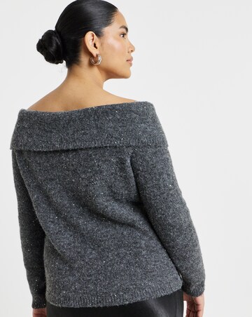 Diamante Bardot Jumper