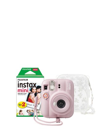 Fujifilm Instax Mini 13 Camera inc Skinny Dip Case & 20 Shot Film - Candy Pink