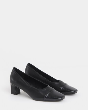 Autumn Flared Block Heel Court Shoes - Wide Fit (E)
