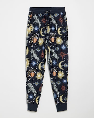 Chelsea Peers Jersey Celestial Zebra Print Crew Pyjama Set