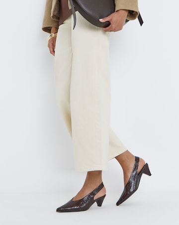 Rina Slingback Pointed Toe Heeled Shoes - Extra Wide Fit (EEE)
