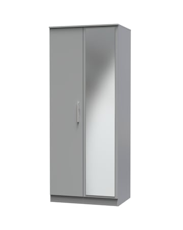 Eider Ready Assembled 2 Door Mirrored Wardrobe - Kids