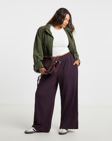 Simply Be Plum Jersey Wide Leg Trouser