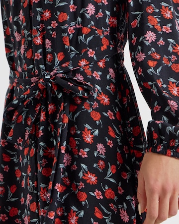 Simply Be Floral Print Frill Detail Shirt Dress