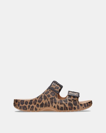 Crocs Sepia/Leopard Saturday Animal Sandal - Standard Fit