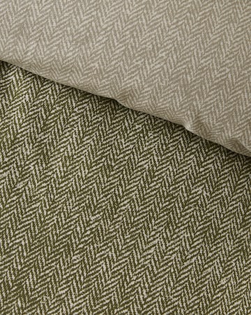Catherine Lansfield Brushed Herringbone Duvet Cover Set