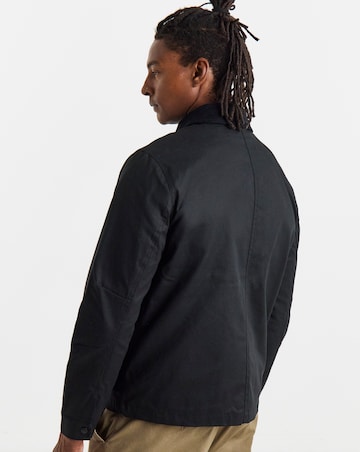 Black Wax Cord Collar Jacket