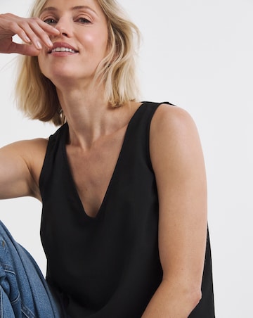 V Neck Woven Vest