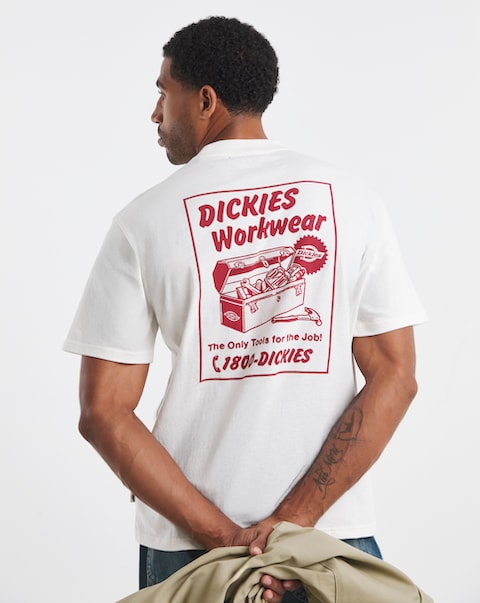 Dickies Short Sleeve Dry Ridge Graphic T-Shirt - Ecru