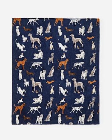 Mixed Dogs Printed Fleece Throw