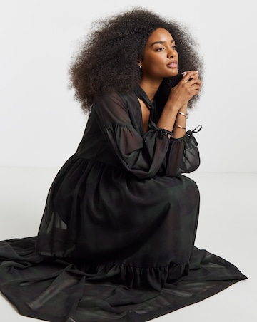 Tiered Georgette Maxi Dress