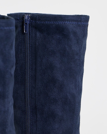 Natalya Heeled Stretch Knee High Boots - Extra Wide Fit (EEE) & Super Curvy Calf