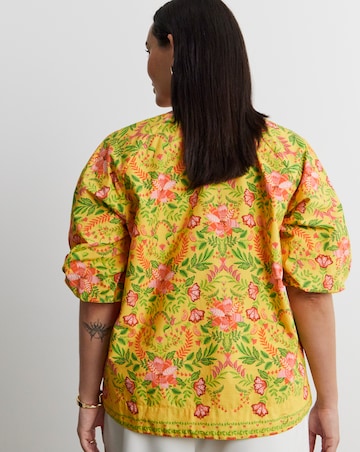 Joanna Hope Cotton Poplin Blouse