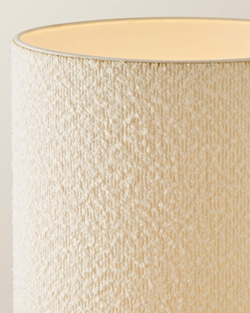 ValueLights Ash Cream Boucle Fabric Midi Floor Lamp