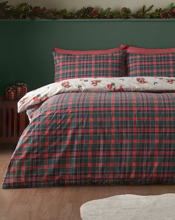 Catherine Lansfield Christmas Highland Cow Duvet Cover Set