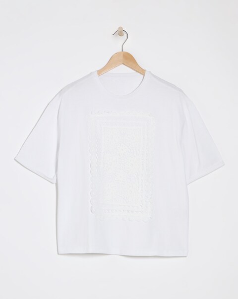 Native Youth Crochet Panel T-Shirt