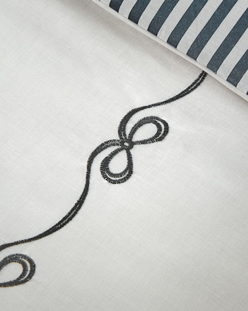 Catherine Lansfield Bow Embroidery Duvet Cover Set