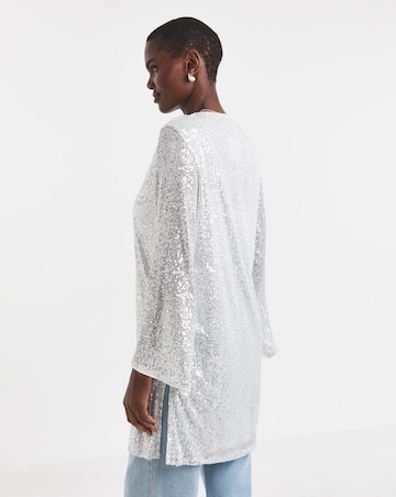 Sequin Longline Cardi
