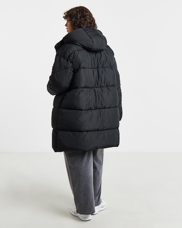 Black Longline Padded Coat
