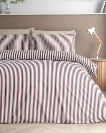 Catherine Lansfield Epping Textured Stripe Duvet Cover Set