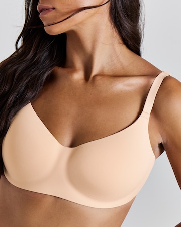 Pretty Secrets Bonded Smoothing Non Wired Balcony Bra (Fits Up To D Cup) Nude
