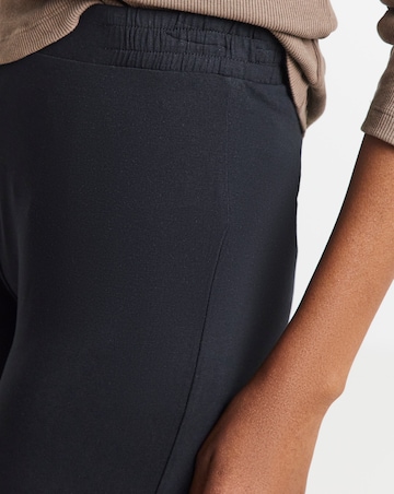 Black Jersey Flared Trouser