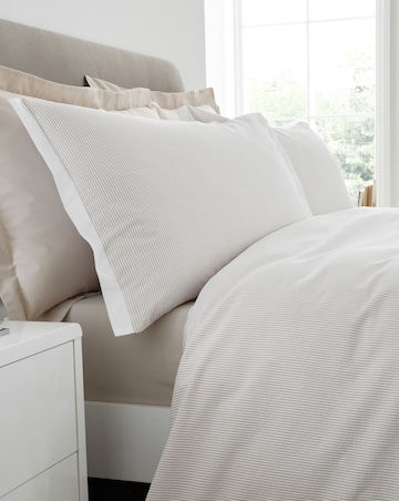 Bianca Seersucker Woven Stripe Duvet Cover Set