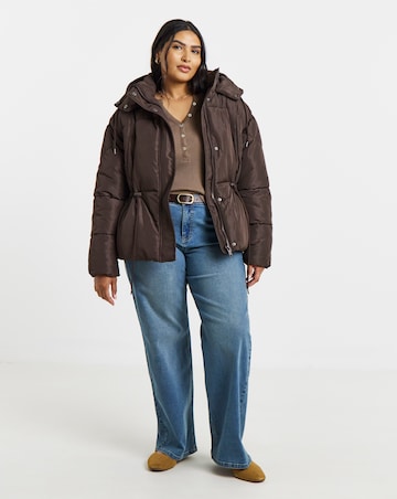 Chocolate Short Padded Coat