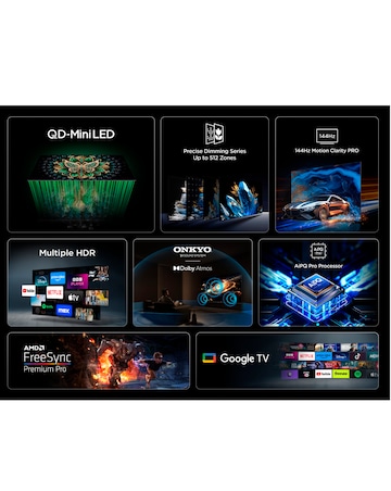 TCL 55C6K-UK 55in 4K Mini LED HDR Smart Fire TV with Freely