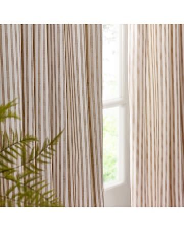 Yard Hebden Striped 100% Cotton Eyelet Lined Curtains