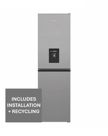 Hotpoint HPKH 1261W S4UK 50/50 Fridge Freezer Water Dispenser Silver + Install