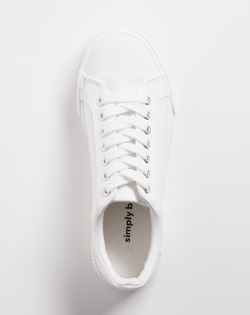 Sicilly Canvas Trainers Chunky Ribbed Sole Wide Fit