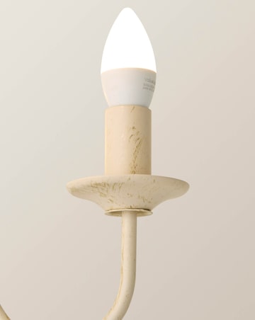 ValueLights Gothica Flemish Style 5 Way Ceiling Light Distressed White