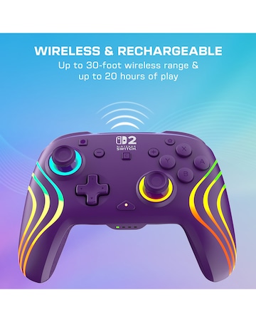 Turtle Beach Afterglow Wave Wireless RGB Gaming Controller for Nintendo Switch 2