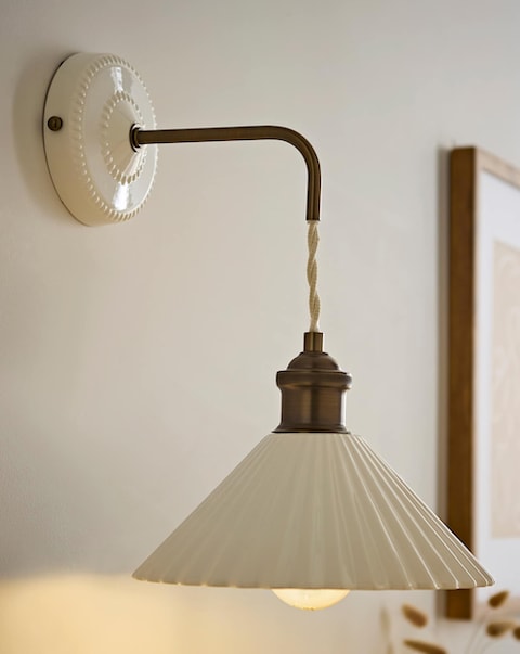 New In - Burford Ceramic Adjustable Wall Light