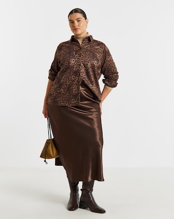Simply Be Leopard Print Suedette Shirt