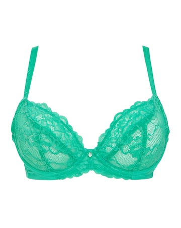 Ann Summers Sexy Lace Planet Fuller Bust Non Pad Wired Bra Bright Green