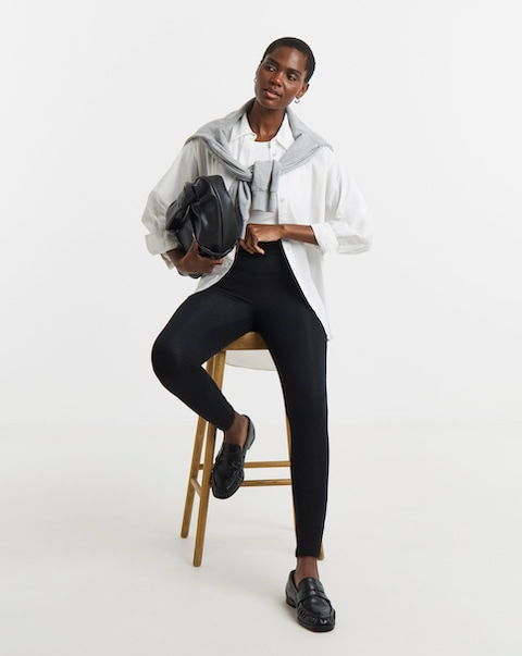 Black Jersey High Waisted Leggings