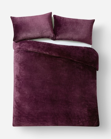 Plain Plush Fleece Duvet Cover Set