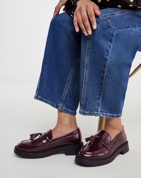 Madelyn Tassle Detail Loafer Shoes - Extra Wide Fit (EEE)
