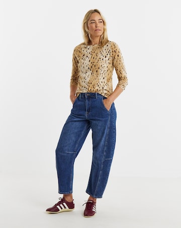 Doe Print Crew Neck Long Sleeve T-Shirt