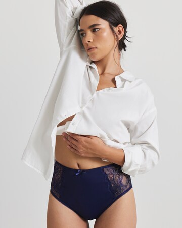 Pretty Secrets (2 Pack) Ella Lace Brief Knickers Navy/White